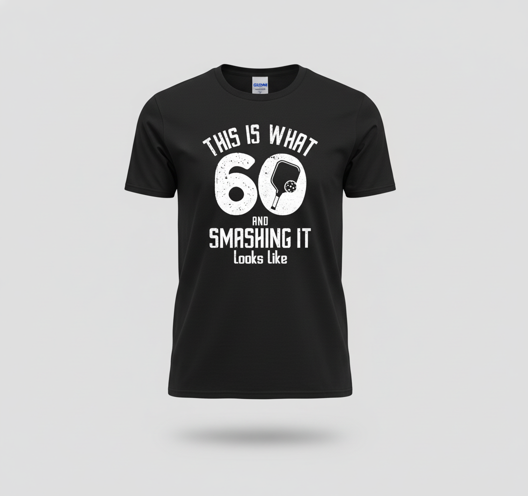 Funny Pickleball 60th Birthday 60 Years Old Love Pickleball T-Shirt