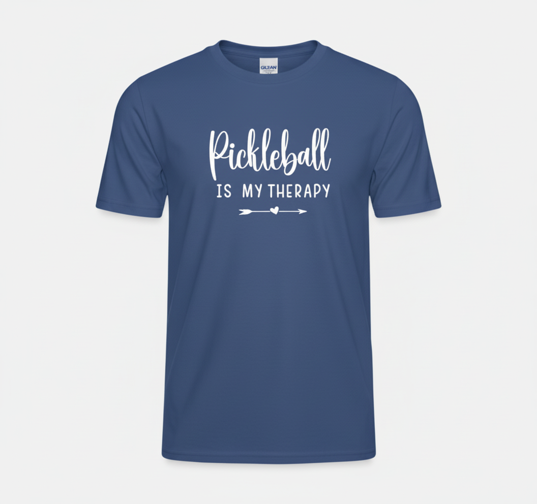 Womens Pickleball Is My Therapy Funny Pickleball Therapy players V-Neck T-Shirt
