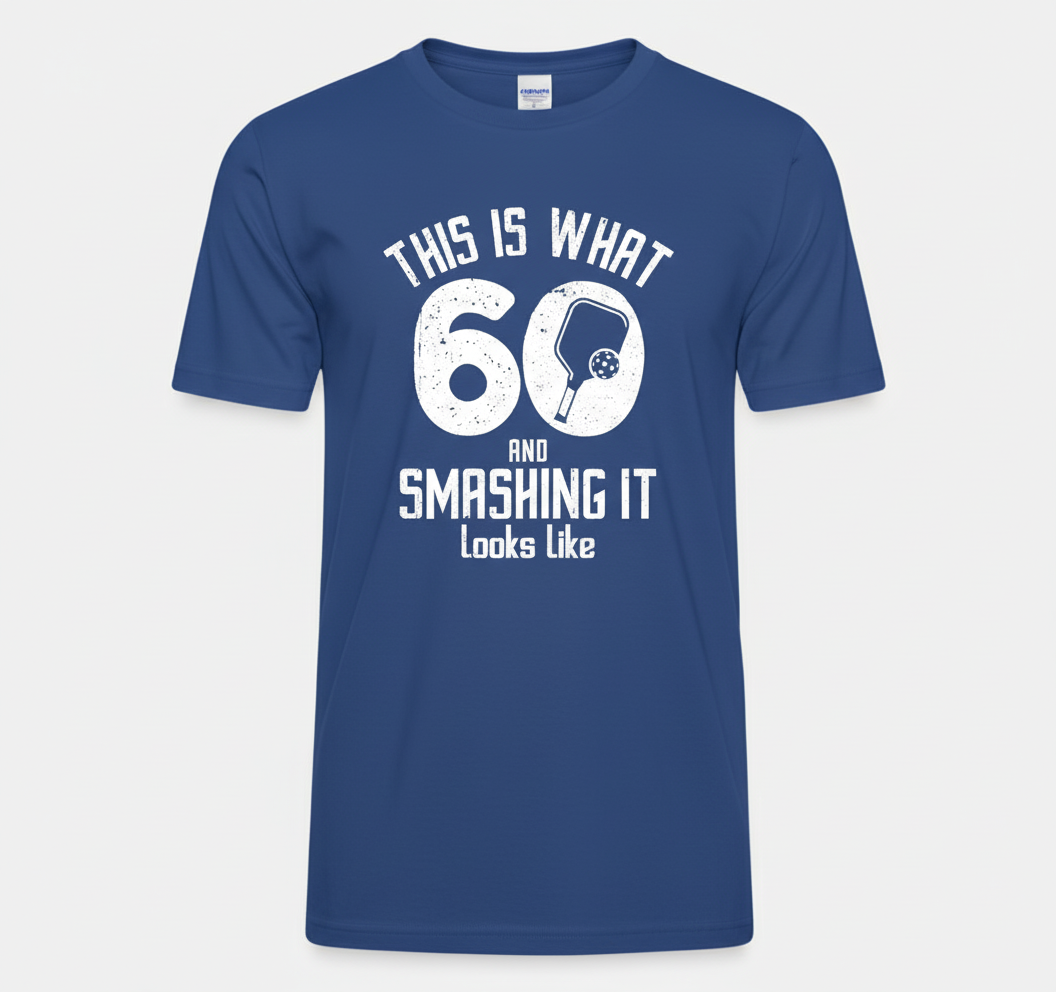 Funny Pickleball 60th Birthday 60 Years Old Love Pickleball T-Shirt