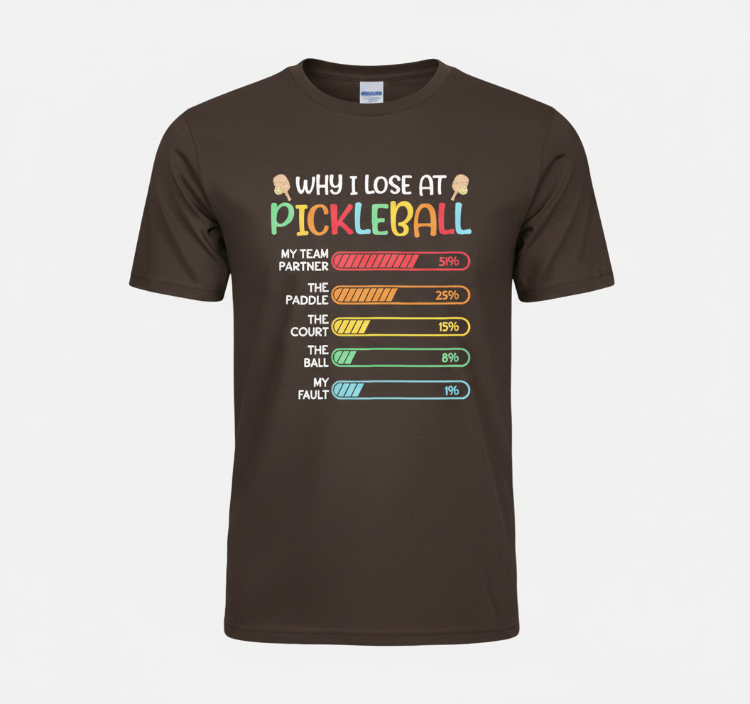 Why I Lose At Pickleball Pickle Ball Gift For Women Men T-Shirt