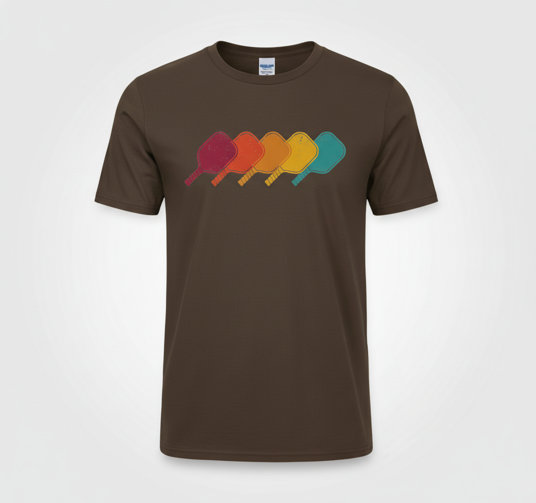 Retro Pickleball T-Shirt Women Men Pickleball Paddle T-Shirt