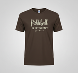 Womens Pickleball Is My Therapy Funny Pickleball Therapy players V-Neck T-Shirt