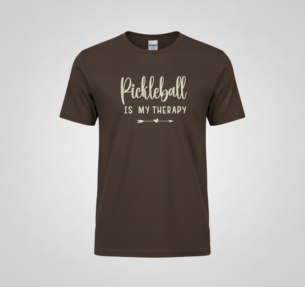 Womens Pickleball Is My Therapy Funny Pickleball Therapy players V-Neck T-Shirt