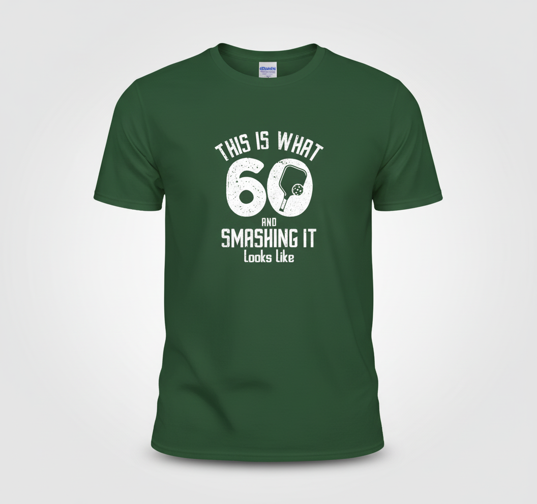 Funny Pickleball 60th Birthday 60 Years Old Love Pickleball T-Shirt