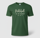 Womens Pickleball Is My Therapy Funny Pickleball Therapy players V-Neck T-Shirt