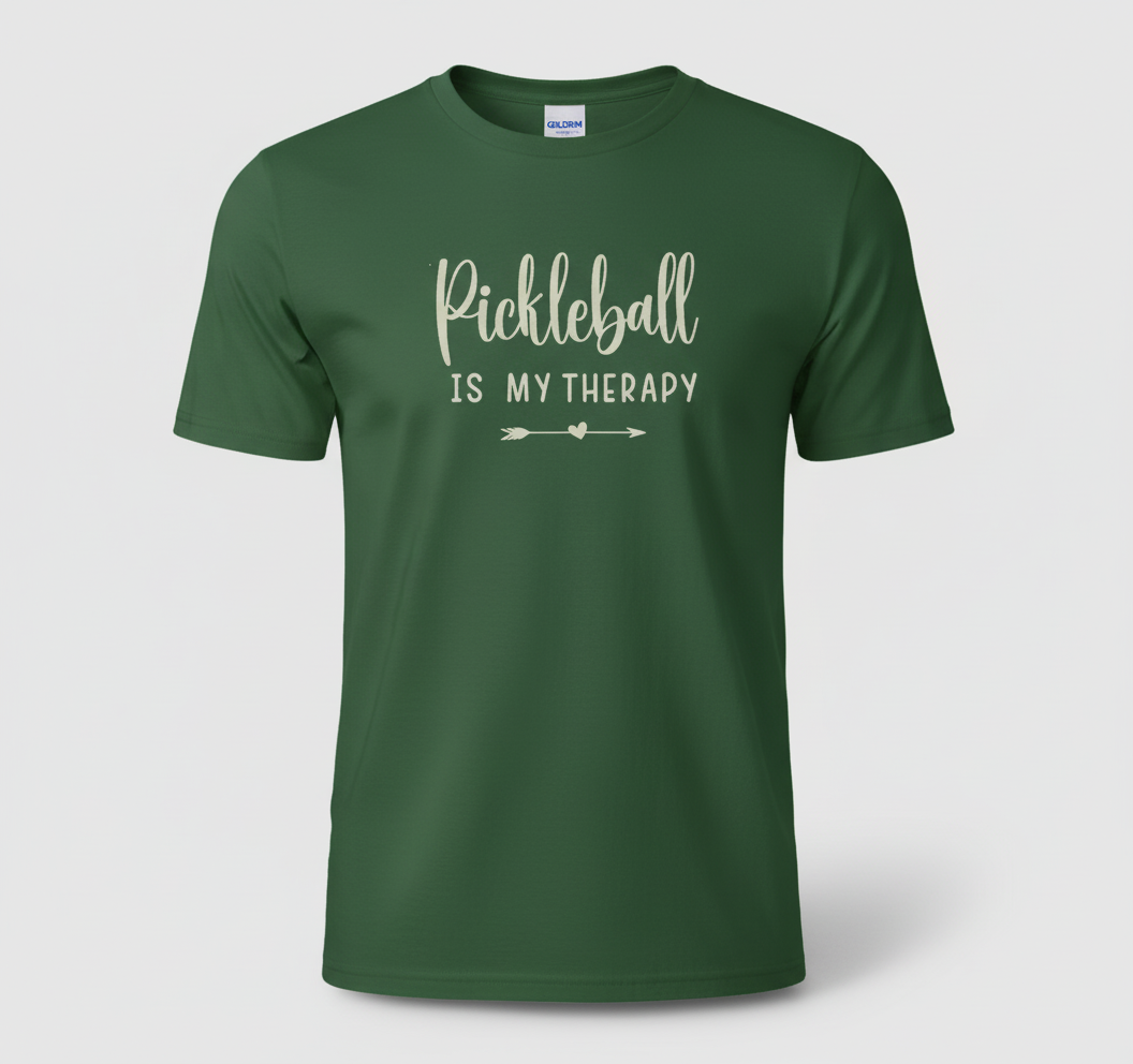 Womens Pickleball Is My Therapy Funny Pickleball Therapy players V-Neck T-Shirt