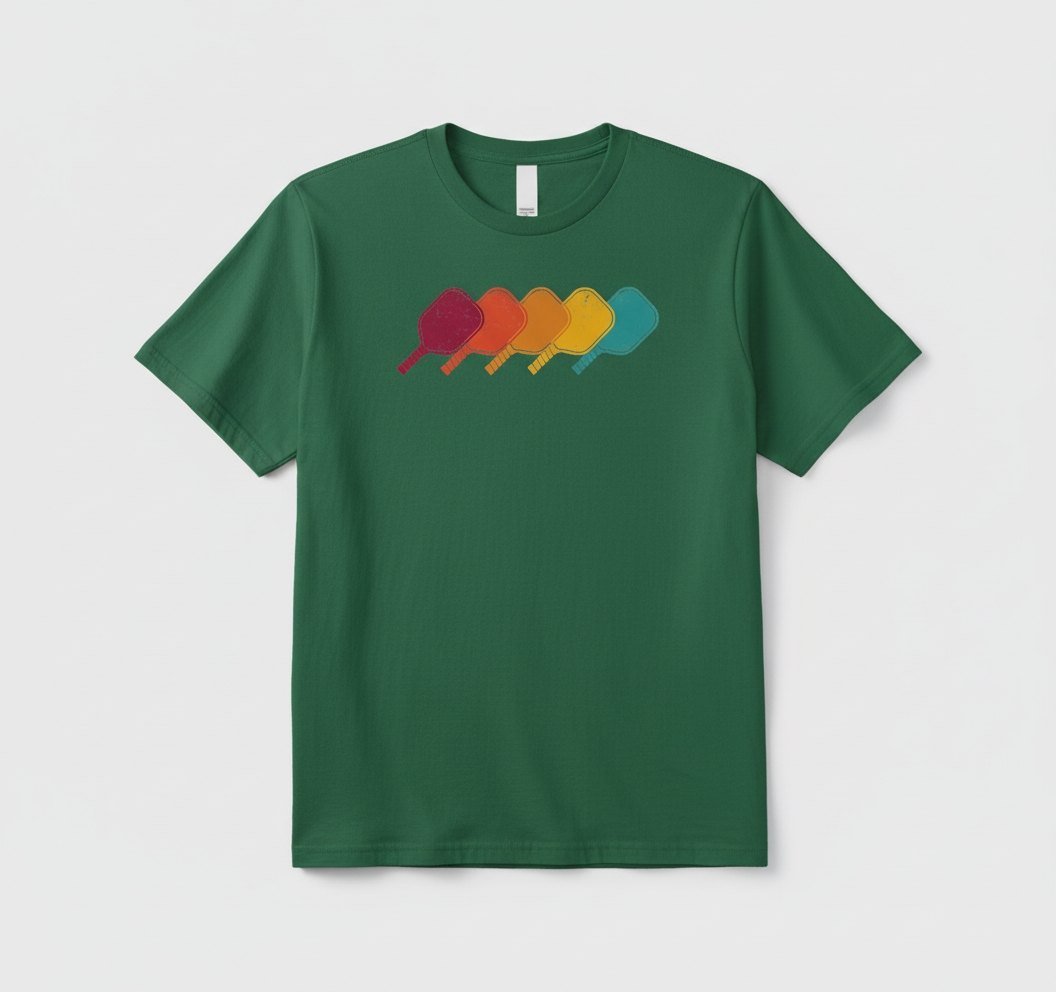 Retro Pickleball T-Shirt Women Men Pickleball Paddle T-Shirt