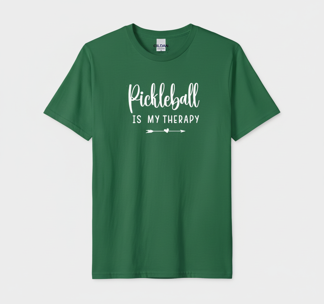 Womens Pickleball Is My Therapy Funny Pickleball Therapy players V-Neck T-Shirt
