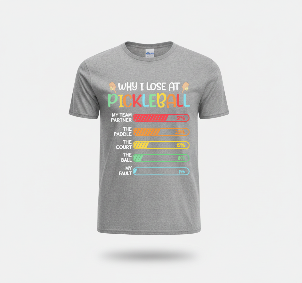 Why I Lose At Pickleball Pickle Ball Gift For Women Men T-Shirt