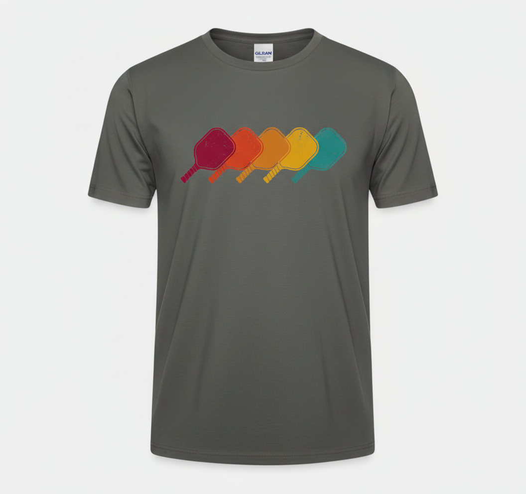 Retro Pickleball T-Shirt Women Men Pickleball Paddle T-Shirt