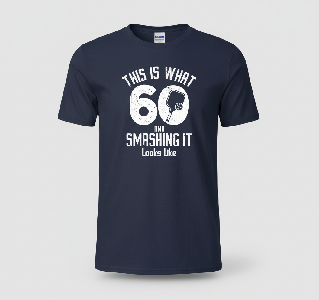 Funny Pickleball 60th Birthday 60 Years Old Love Pickleball T-Shirt