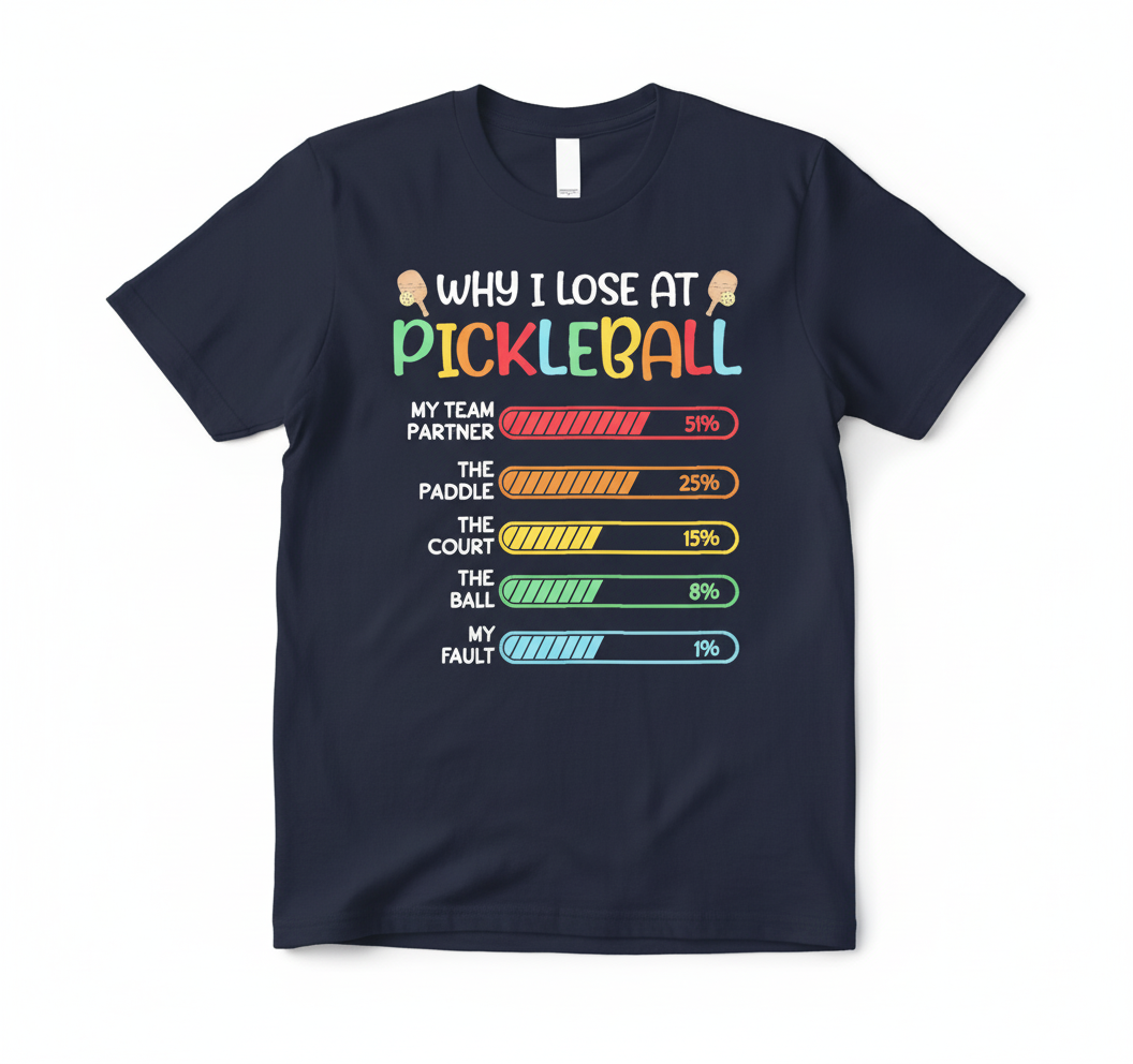 Why I Lose At Pickleball Pickle Ball Gift For Women Men T-Shirt