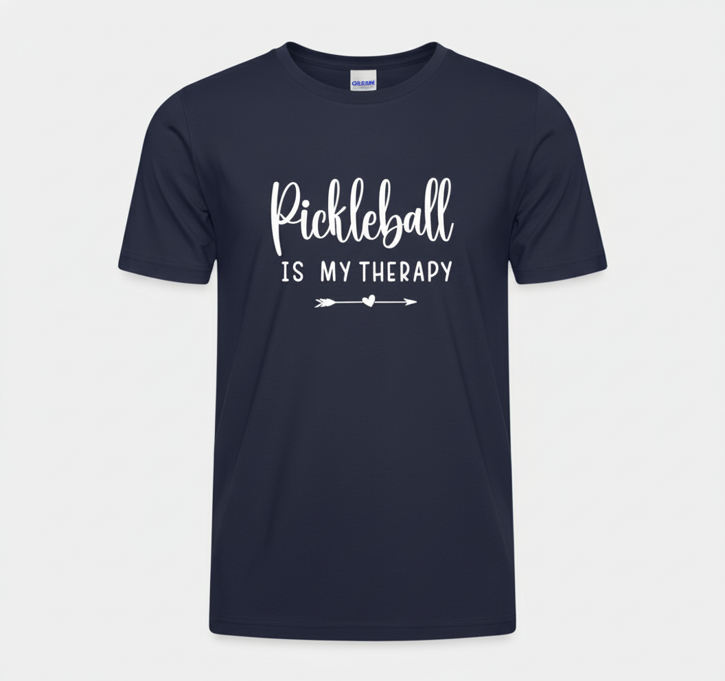Womens Pickleball Is My Therapy Funny Pickleball Therapy players V-Neck T-Shirt