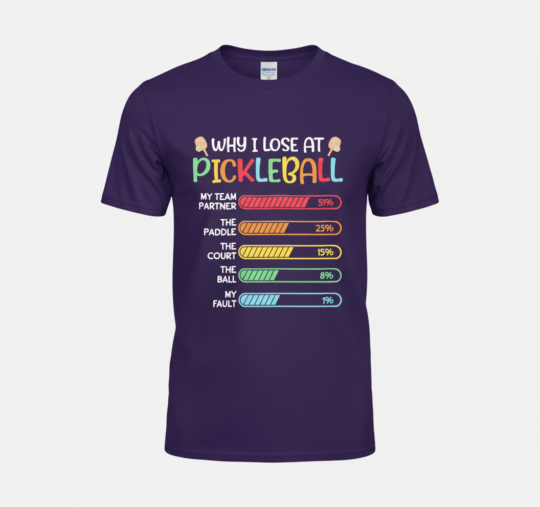Why I Lose At Pickleball Pickle Ball Gift For Women Men T-Shirt