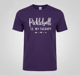 Womens Pickleball Is My Therapy Funny Pickleball Therapy players V-Neck T-Shirt