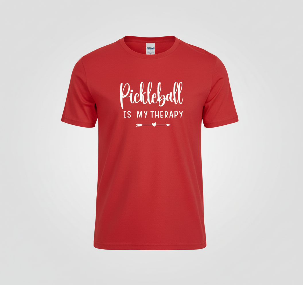 Womens Pickleball Is My Therapy Funny Pickleball Therapy players V-Neck T-Shirt
