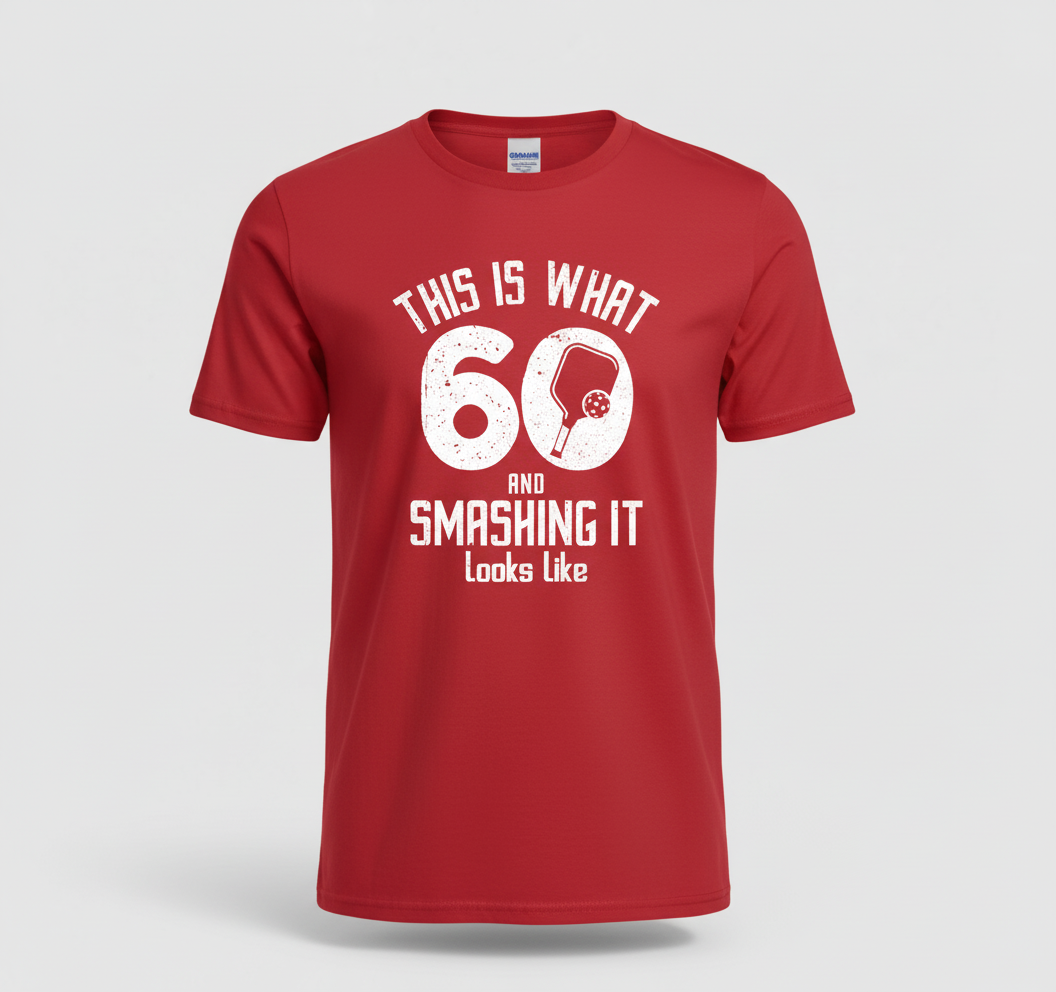 Funny Pickleball 60th Birthday 60 Years Old Love Pickleball T-Shirt