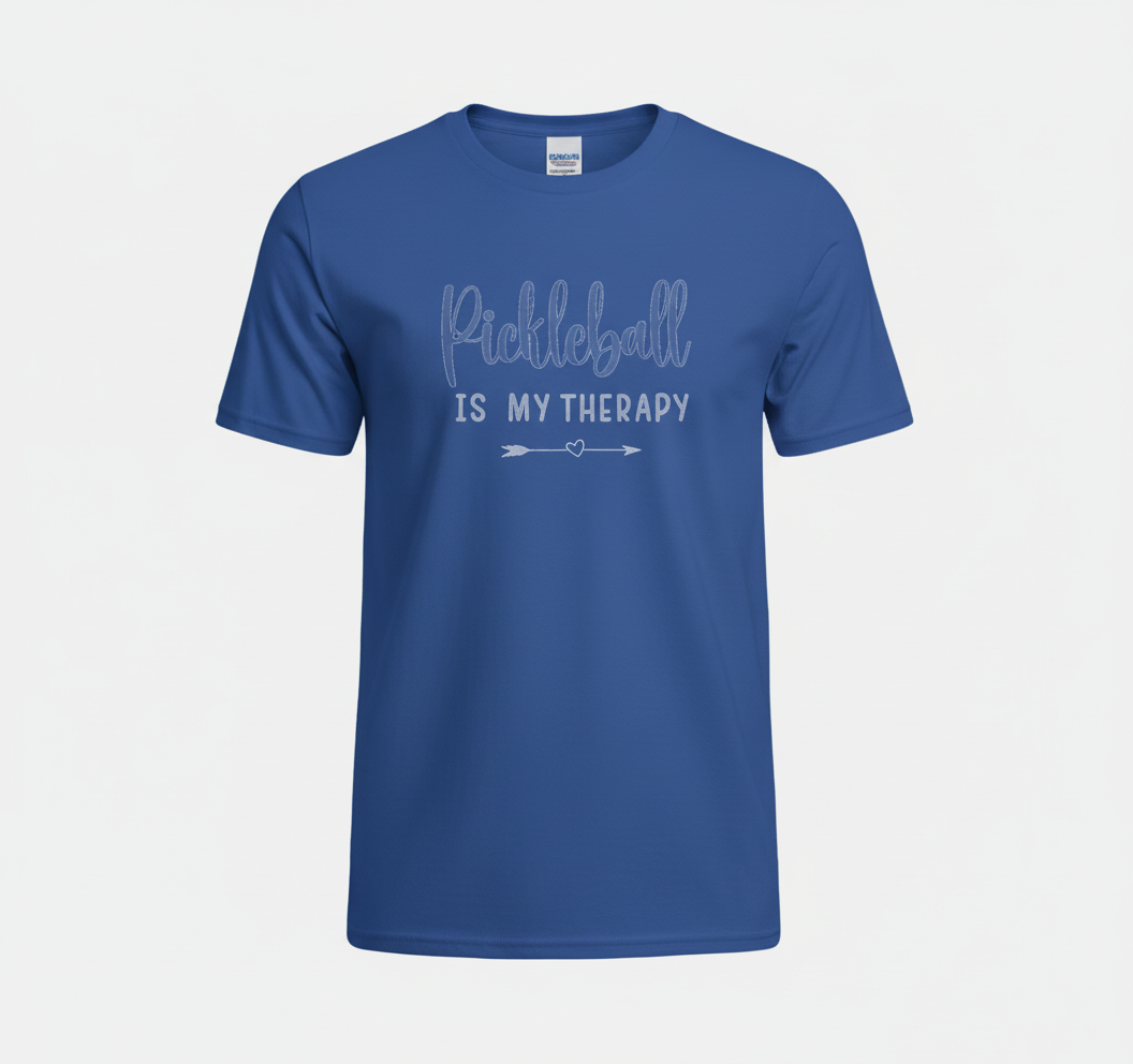 Womens Pickleball Is My Therapy Funny Pickleball Therapy players V-Neck T-Shirt