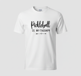 Womens Pickleball Is My Therapy Funny Pickleball Therapy players V-Neck T-Shirt