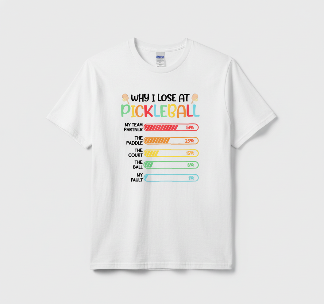 Why I Lose At Pickleball Pickle Ball Gift For Women Men T-Shirt
