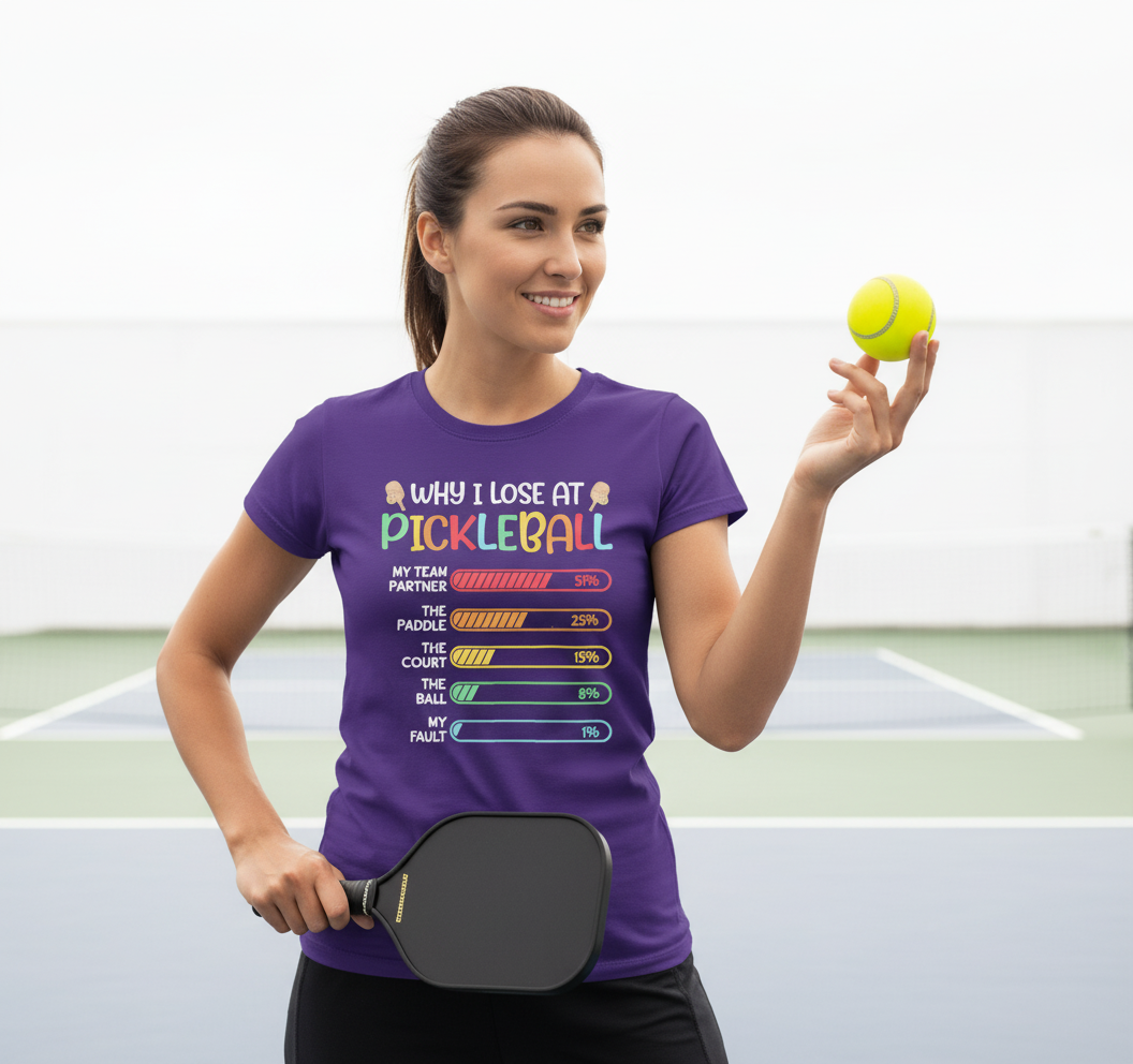 Why I Lose At Pickleball Pickle Ball Gift For Women Men T-Shirt