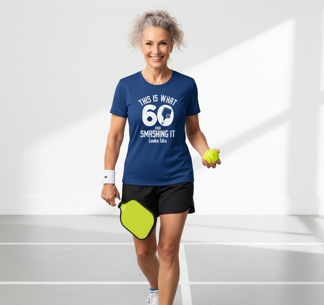 Funny Pickleball 60th Birthday 60 Years Old Love Pickleball T-Shirt