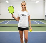 Womens Pickleball Is My Therapy Funny Pickleball Therapy players V-Neck T-Shirt