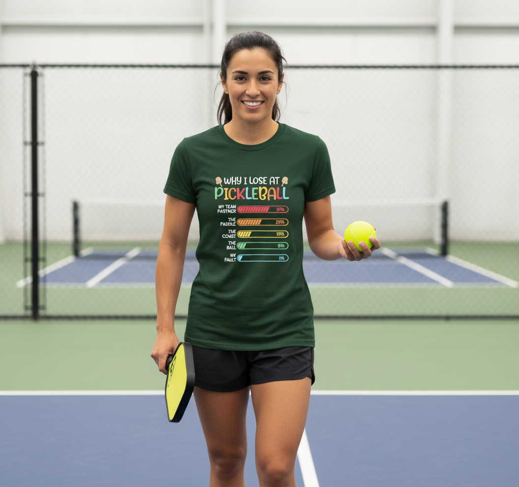 Why I Lose At Pickleball Pickle Ball Gift For Women Men T-Shirt