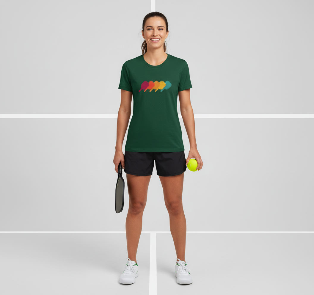 Retro Pickleball T-Shirt Women Men Pickleball Paddle T-Shirt