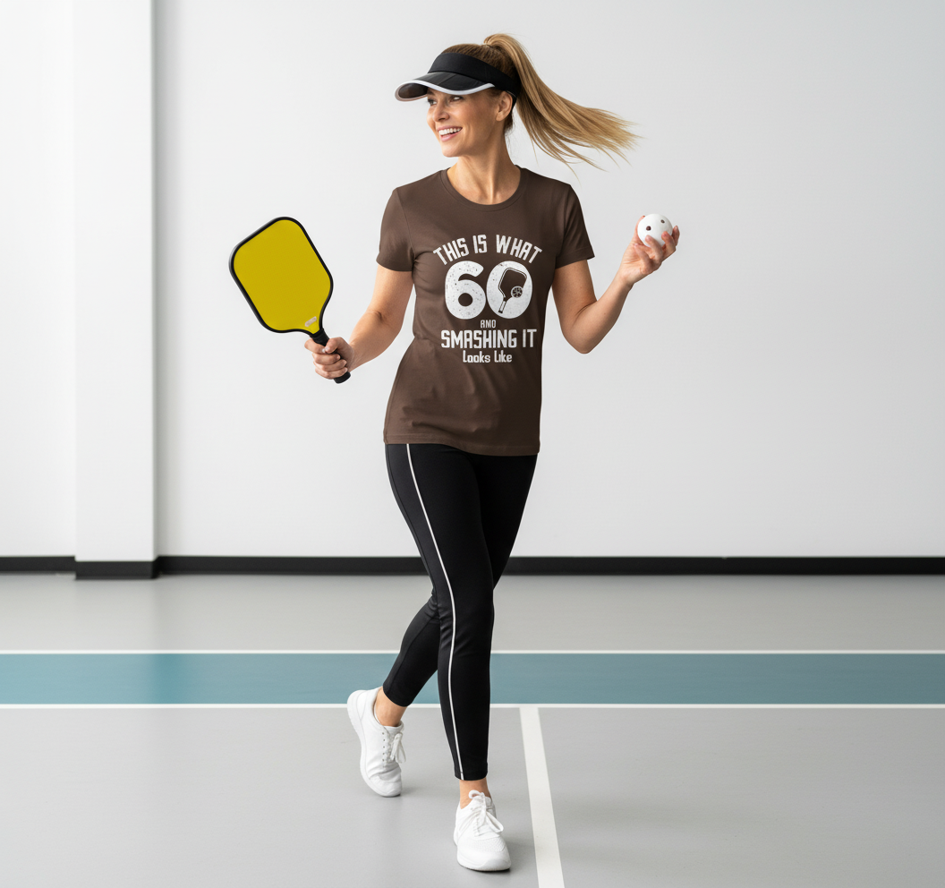 Funny Pickleball 60th Birthday 60 Years Old Love Pickleball T-Shirt