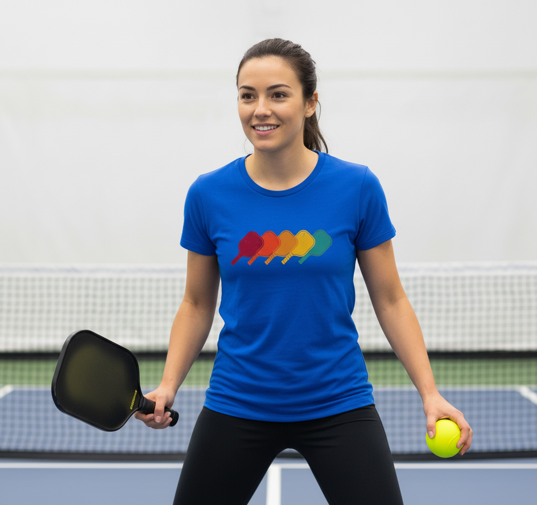 Retro Pickleball T-Shirt Women Men Pickleball Paddle T-Shirt