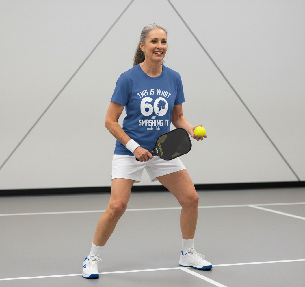 Funny Pickleball 60th Birthday 60 Years Old Love Pickleball T-Shirt