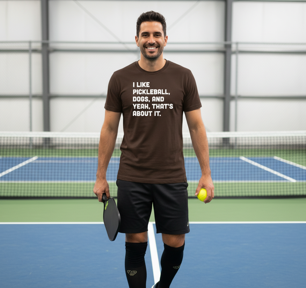 Funny Pickleball Shirts Women Men I Like Pickleball and Dogs T-Shirt