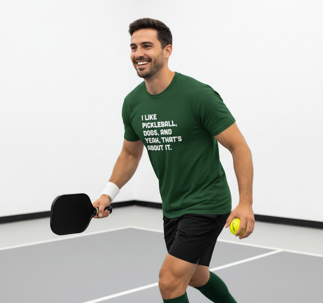 Funny Pickleball Shirts Women Men I Like Pickleball and Dogs T-Shirt